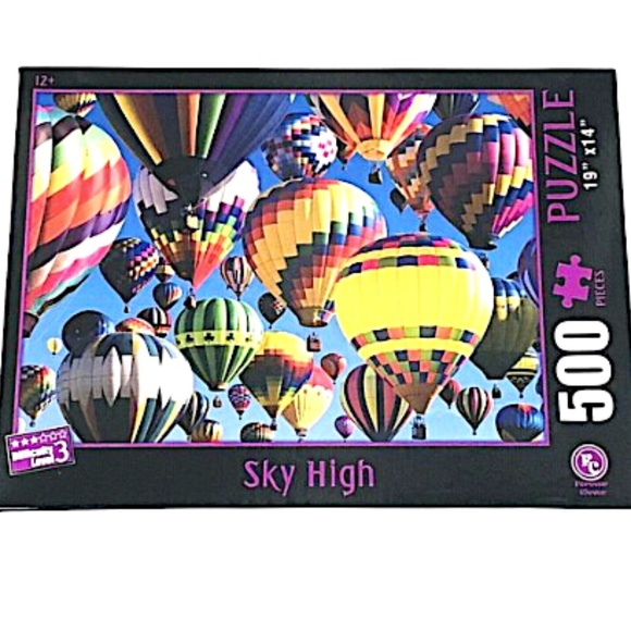 NEW Hot Air Balloon Puzzle 500 Pieces Sky High 19"x14" Forever Clever New Sealed - Picture 1 of 9